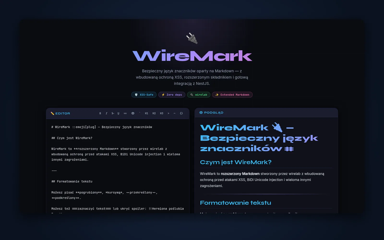 WireMark — a secure markup language: project cover